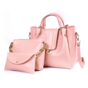3 piece Big bags Set For Girls ✨Should bag size 9/10 ✨Cross body size 8/6 ✨With hand pouch ✨Long strap ✨Wallat